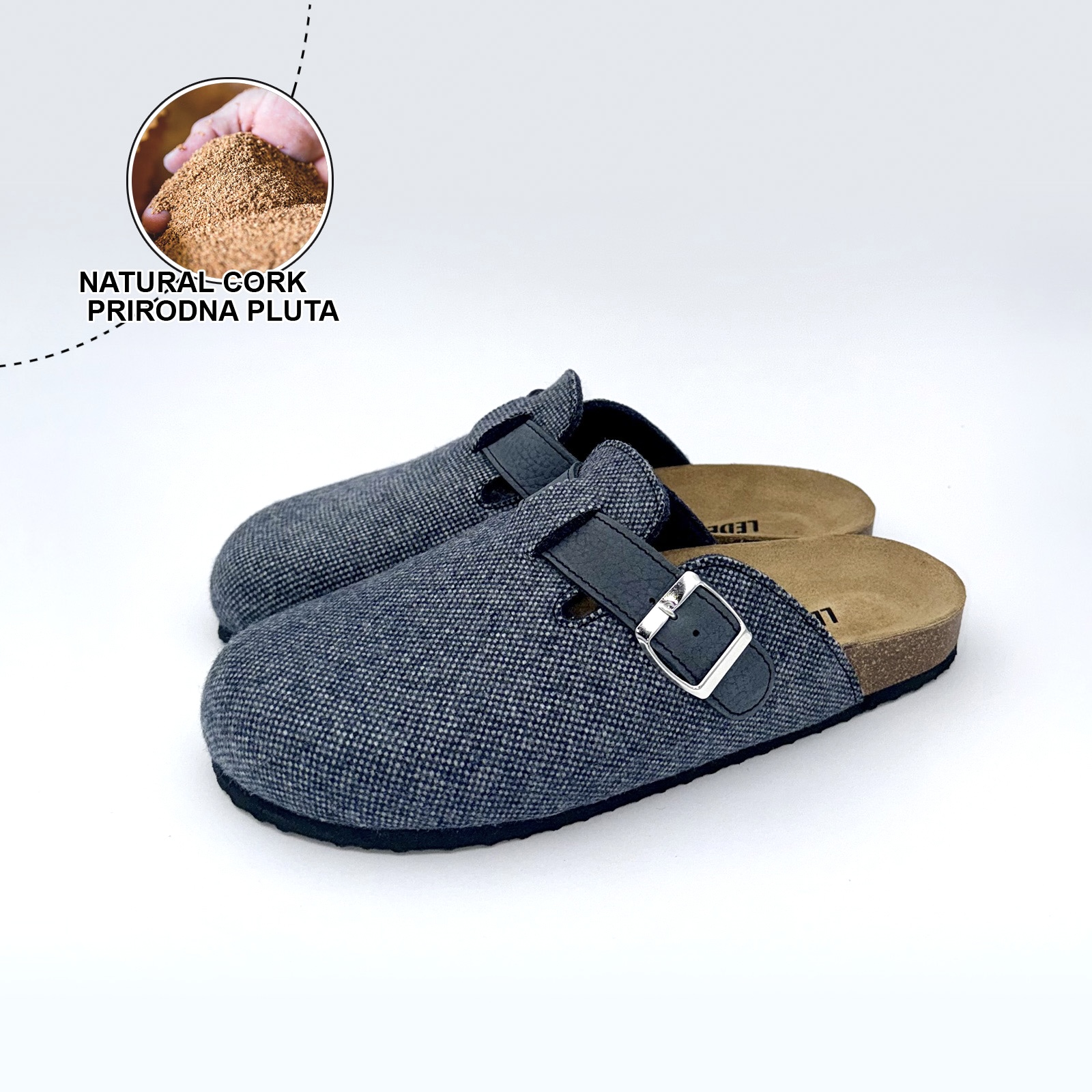 Muške klompe Branko F Light Blue